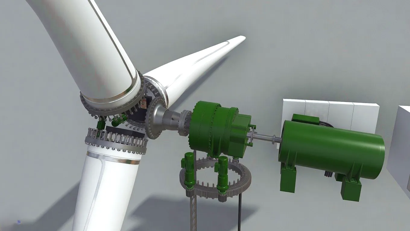 PTO shaft wind turbine drivetrain component — heavy duty